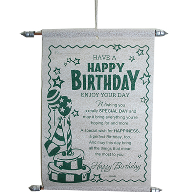 "Happy Birthday Wishes Scroll Message -01-004 - Click here to View more details about this Product